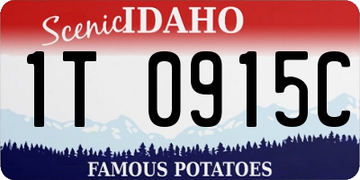 ID license plate 1T0915C
