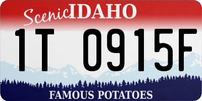 ID license plate 1T0915F