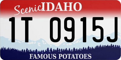 ID license plate 1T0915J
