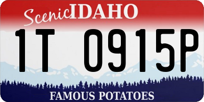 ID license plate 1T0915P