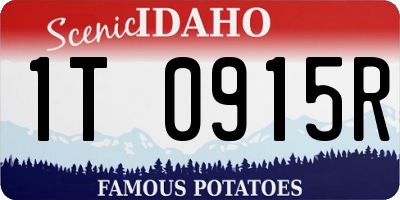 ID license plate 1T0915R