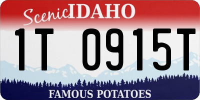 ID license plate 1T0915T