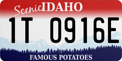 ID license plate 1T0916E