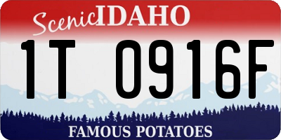 ID license plate 1T0916F