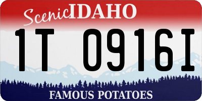 ID license plate 1T0916I
