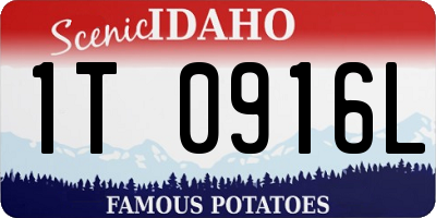 ID license plate 1T0916L