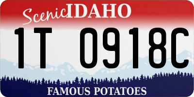 ID license plate 1T0918C
