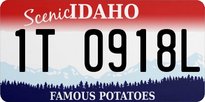ID license plate 1T0918L