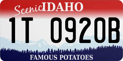 ID license plate 1T0920B