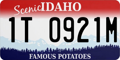ID license plate 1T0921M