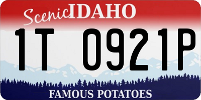 ID license plate 1T0921P