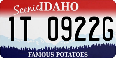 ID license plate 1T0922G