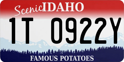 ID license plate 1T0922Y