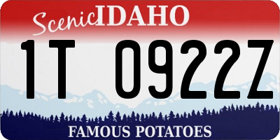 ID license plate 1T0922Z