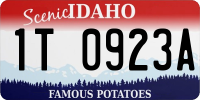 ID license plate 1T0923A