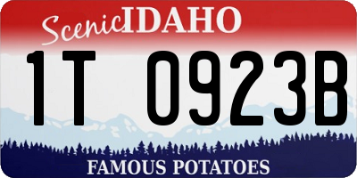 ID license plate 1T0923B