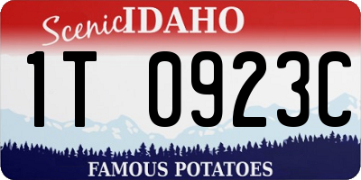 ID license plate 1T0923C