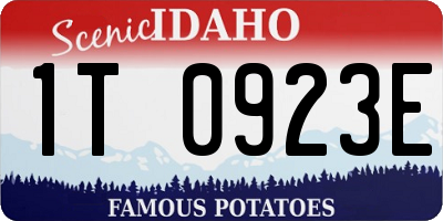ID license plate 1T0923E