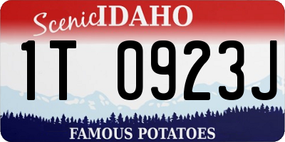 ID license plate 1T0923J