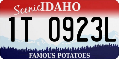 ID license plate 1T0923L