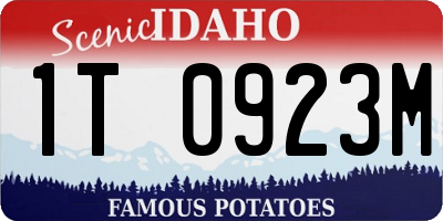ID license plate 1T0923M