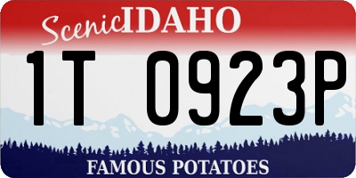 ID license plate 1T0923P