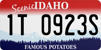 ID license plate 1T0923S