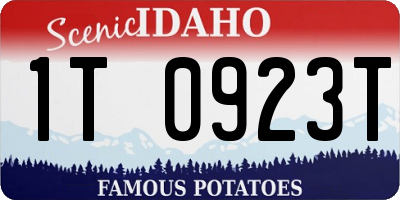 ID license plate 1T0923T