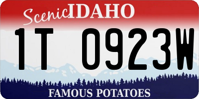 ID license plate 1T0923W