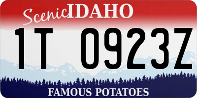 ID license plate 1T0923Z