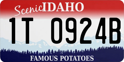 ID license plate 1T0924B