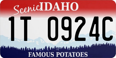 ID license plate 1T0924C