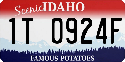 ID license plate 1T0924F