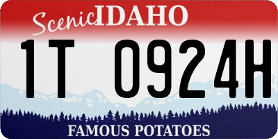 ID license plate 1T0924H