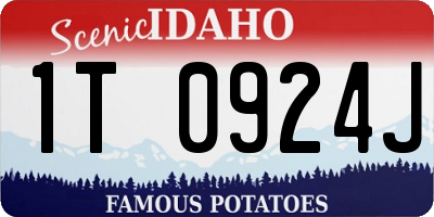 ID license plate 1T0924J