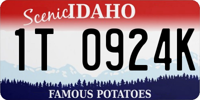 ID license plate 1T0924K