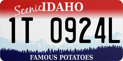 ID license plate 1T0924L