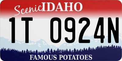 ID license plate 1T0924N
