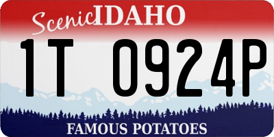 ID license plate 1T0924P