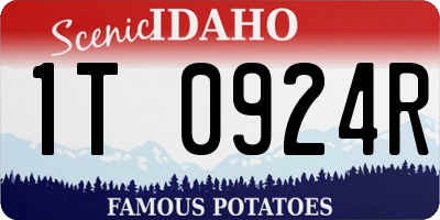 ID license plate 1T0924R