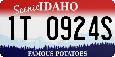 ID license plate 1T0924S