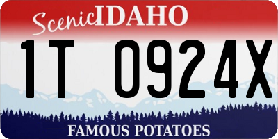ID license plate 1T0924X