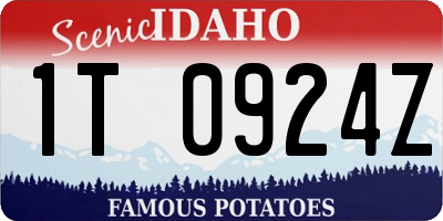 ID license plate 1T0924Z