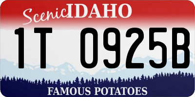 ID license plate 1T0925B