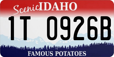 ID license plate 1T0926B