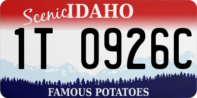 ID license plate 1T0926C