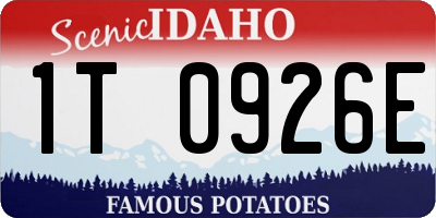 ID license plate 1T0926E