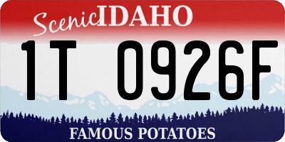 ID license plate 1T0926F