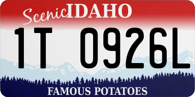 ID license plate 1T0926L