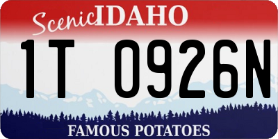 ID license plate 1T0926N